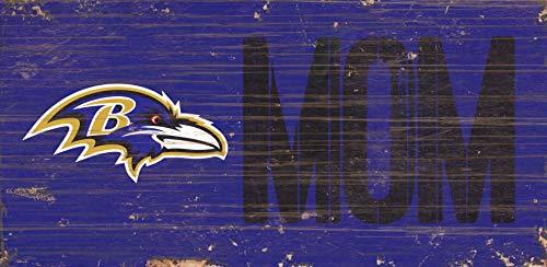 Fan Creations NFL Baltimore Ravens Unisex Baltimore Ravens Mom Sign, Team Color, 6 x 12 - 757 Sports Collectibles