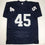 Autographed/Signed Rudy Ruettiger Notre Dame Blue Stat College Football Jersey JSA COA - 757 Sports Collectibles