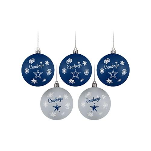 FOCO Dallas Cowboys NFL 5 Pack Shatterproof Ball Ornament Set - 757 Sports Collectibles
