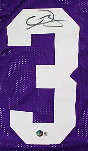 Odell Beckham Autographed Purple College Style Jersey-Beckett W Hologram Black - 757 Sports Collectibles