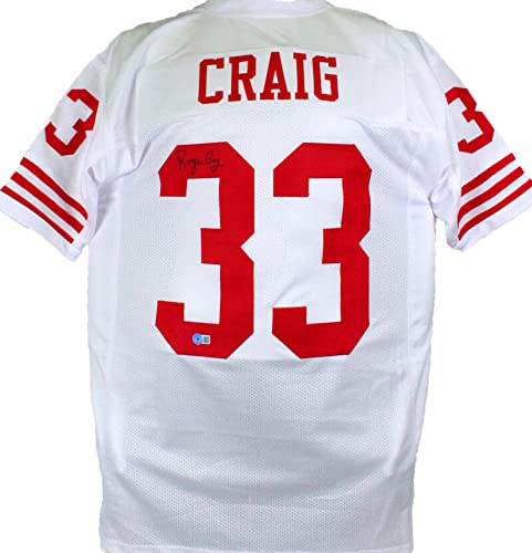 Roger Craig Autographed White Pro Style Jersey-Beckett W Hologram - 757 Sports Collectibles