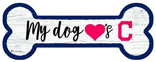 Fan Creations MLB Cleveland Indians Unisex Cleveland Indians Dog Bone Sign, Team Color, 6 x 12 - 757 Sports Collectibles