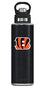 Tervis Triple Walled NFL Cincinnati Bengals Insulated Tumbler Cup Keeps Drinks Cold & Hot, 40oz Wide Mouth Bottle - Stainless Steel, Black Leather - 757 Sports Collectibles