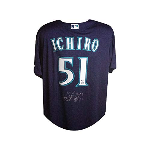 Ichiro Suzuki Autographed Seattle Mariners Majestic Baseball Jersey - BAS COA - 757 Sports Collectibles