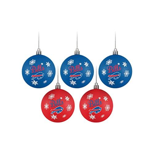 FOCO Buffalo Bills NFL 5 Pack Shatterproof Ball Ornament Set - 757 Sports Collectibles
