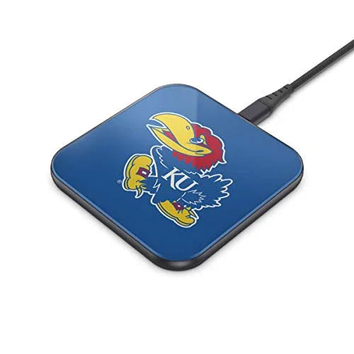NCAA Kansas Jayhawks Wireless Charging Pad, White - 757 Sports Collectibles