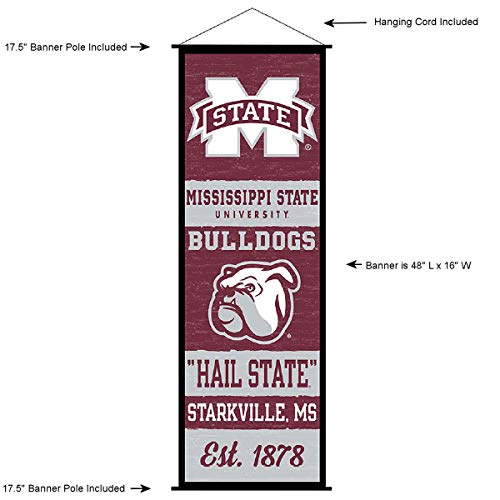 Mississippi State Bulldogs Banner and Scroll Sign - 757 Sports Collectibles