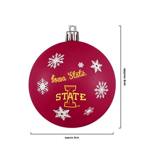 FOCO Iowa State Cyclones NCAA 5 Pack Shatterproof Ball Ornament Set - 757 Sports Collectibles