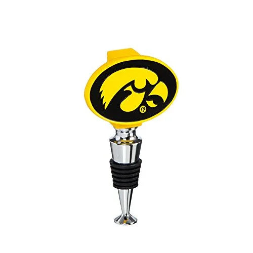 Team Sports America University of Iowa Hand-Painted Team Logo Bottle Stopper - 757 Sports Collectibles