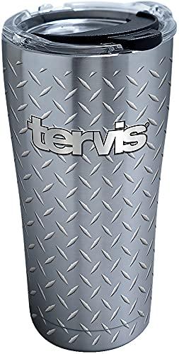 Tervis Tervis Diamond Plate Stainless Steel Tumbler with Clear and Black Hammer Lid 20oz, Silver - 757 Sports Collectibles