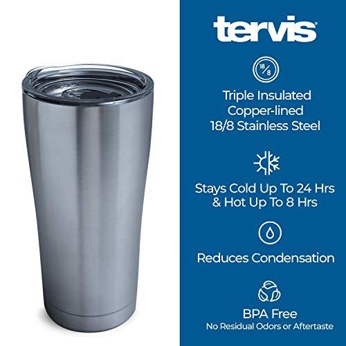 Tervis Tervis Diamond Plate Stainless Steel Tumbler with Clear and Black Hammer Lid 20oz, Silver - 757 Sports Collectibles