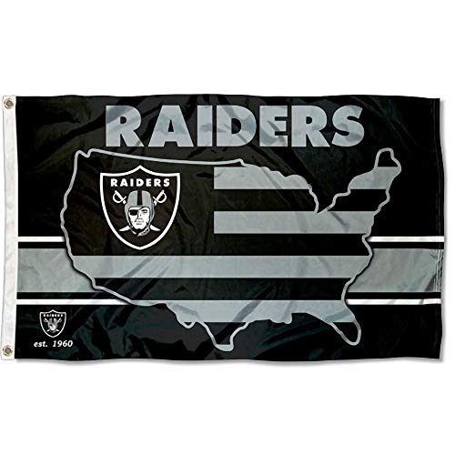 WinCraft Las Vegas Raiders Nation USA American Country 3x5 Flag - 757 Sports Collectibles