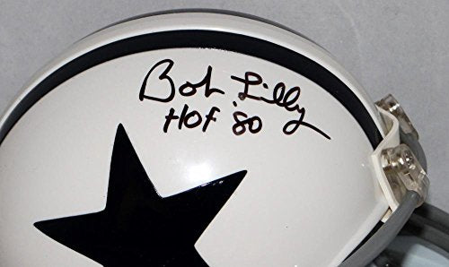 Bob Lilly Autographed Dallas Cowboys TB Mini Helmet W/ HOF- JSA W Authenticated - 757 Sports Collectibles