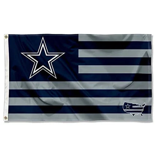 WinCraft Dallas Cowboys USA American Nation Stripes 3x5 Grommet Flag - 757 Sports Collectibles