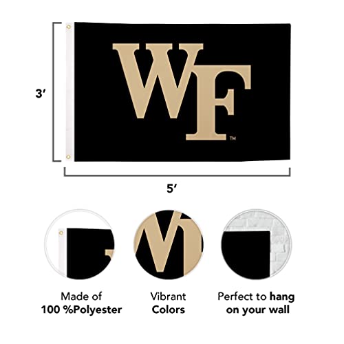 Desert Cactus Wake Forest University Flag Demon Deacons Flags Banners 100% Polyester Indoor Outdoor 3x5 (Style 1) - 757 Sports Collectibles