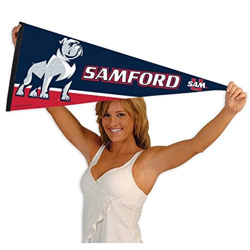 College Flags & Banners Co. Samford Bulldogs Pennant Full Size Felt - 757 Sports Collectibles