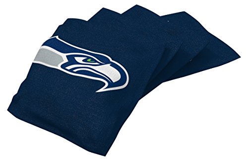 Wild Sports - Official NFL Cornhole Game Bean Bags - Set of 4 - Seattle Seahawks - 757 Sports Collectibles