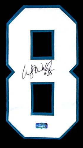 Wesley Walls Autographed/Signed Carolina Panthers Black Custom Jersey - 757 Sports Collectibles