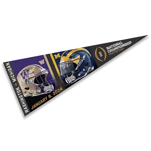 Michigan Team University Wolverines Pennant Championship Dueling CFP Game Banner - 757 Sports Collectibles