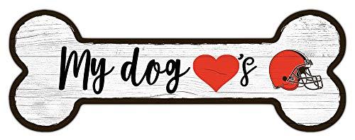 Fan Creations NFL Cleveland Browns Unisex Cleveland Browns Dog Bone Sign, Team Color, 6 x 12 - 757 Sports Collectibles