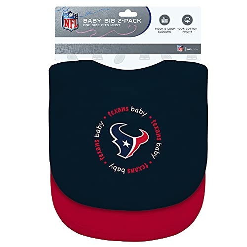 MasterPieces Baby Fanatic NFL Houston Texans 2-Pack Bibs, One Size, Team Color - 757 Sports Collectibles