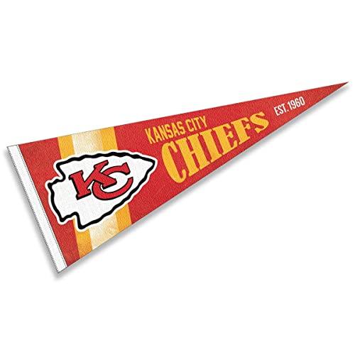 WinCraft Kansas City Chiefs Throwback Vintage Retro Pennant Flag - 757 Sports Collectibles