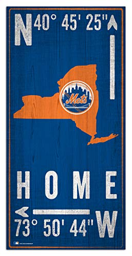 Fan Creations MLB New York Mets Unisex New York Mets Coordinate Sign, Team Color, 6 x 12 - 757 Sports Collectibles