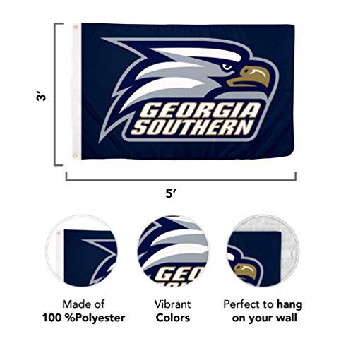 Desert Cactus Georgia Southern University Flag GSU Eagles Flags Banners 100% Polyester Indoor Outdoor 3x5 Flag (Style 1) - 757 Sports Collectibles