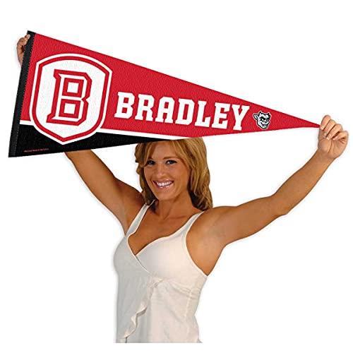 College Flags & Banners Co. Bradley Braves Pennant Full Size Felt - 757 Sports Collectibles
