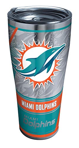 Tervis Triple Walled NFL Miami Dolphins Insulated Tumbler Cup Keeps Drinks Cold & Hot, 30oz - Stainless Steel, Edge - 757 Sports Collectibles
