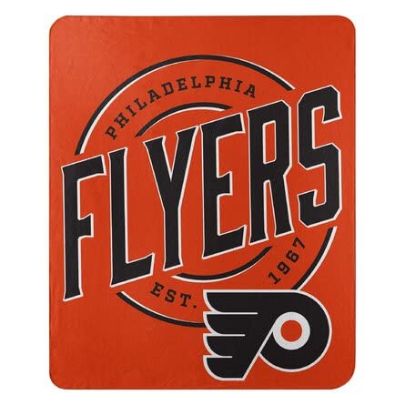 NORTHWEST NHL Philadelphia Flyers Fleece Throw Blanket, 50" x 60", Campaign - 757 Sports Collectibles