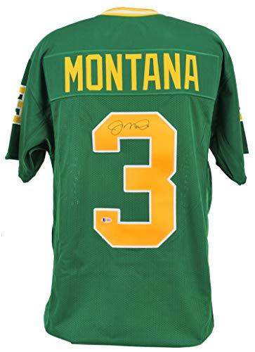 Notre Dame Joe Montana Authentic Signed Green Jersey BAS - 757 Sports Collectibles