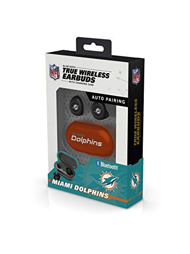 NFL Miami Dolphins True Wireless Earbuds, Team Color - 757 Sports Collectibles