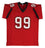 Warren Sapp"HOF 13" Authentic Signed Red Pro Style Jersey BAS Witnessed - 757 Sports Collectibles