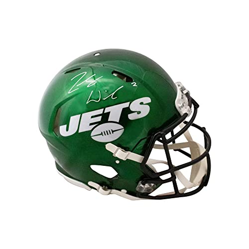 Zach Wilson Autographed New York Speed Authentic Full-Size Football Helmet - BAS - 757 Sports Collectibles