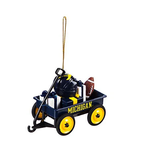 Team Sports America Team Wagon Ornament, University of Michigan - 757 Sports Collectibles