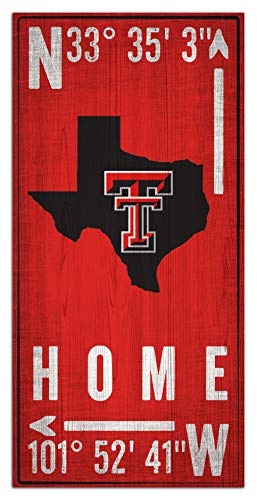 Fan Creations NCAA Texas Tech Red Raiders Unisex Texas Tech University Coordinate Sign, Team Color, 6 x 12 - 757 Sports Collectibles