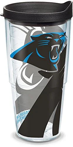 Tervis Made in USA Double Walled NFL Carolina Panthers Insulated Tumbler Cup Keeps Drinks Cold & Hot, 24oz, Genuine - 757 Sports Collectibles