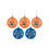 FOCO Florida Gators NCAA 5 Pack Shatterproof Ball Ornament Set - 757 Sports Collectibles