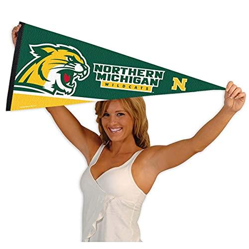College Flags & Banners Co. Northern Michigan Wildcats Pennant Full Size Felt - 757 Sports Collectibles