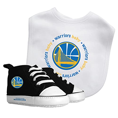 NBA Golden State Warriors Unisex GSW30002Bib & Prewalker Gift Set - Golden State Warriors, See description, See description - 757 Sports Collectibles