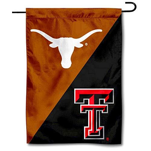 Texas vs. Texas Tech House Divided Garden Flag Banner - 757 Sports Collectibles