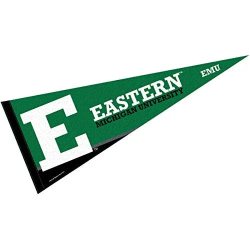 College Flags & Banners Co. Eastern Michigan Eagles Pennant Full Size Felt - 757 Sports Collectibles