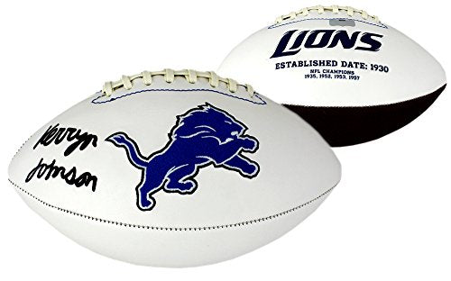 Kerryon Johnson Autographed/Signed Detroit Lions Embroidered NFL Football - 757 Sports Collectibles