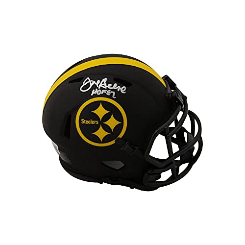 Joe Greene HOF Autographed Pittsburgh Steelers Eclipse Mini Football Helmet - BAS COA - 757 Sports Collectibles