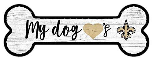 Fan Creations NFL New Orleans Saints Unisex New Orleans Saints Dog Bone Sign, Team Color, 6 x 12 - 757 Sports Collectibles