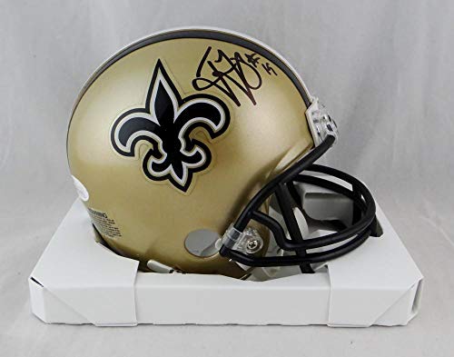 Ted Guinn Jr Autographed New Orleans Saints Mini Helmet- JSA W Auth Black