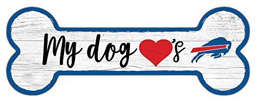 Fan Creations NFL Buffalo Bills Unisex Buffalo Bills Dog Bone Sign, Team Color, 6 x 12 - 757 Sports Collectibles
