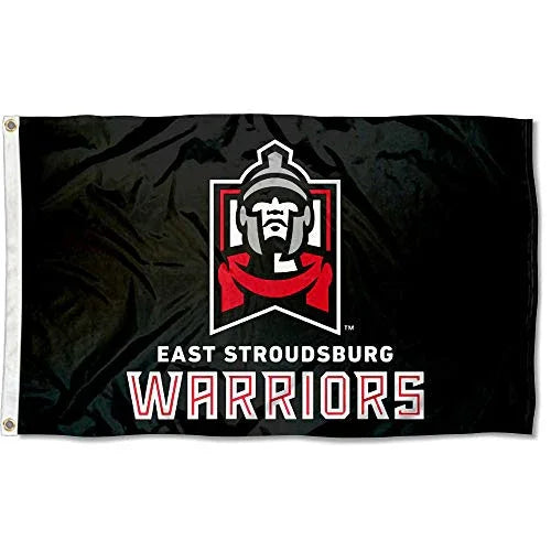 College Flags & Banners Co. East Stroudsburg Warriors Black Flag - 757 Sports Collectibles
