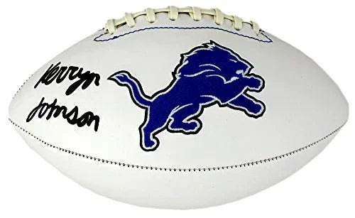 Kerryon Johnson Autographed/Signed Detroit Lions Embroidered NFL Football - 757 Sports Collectibles
